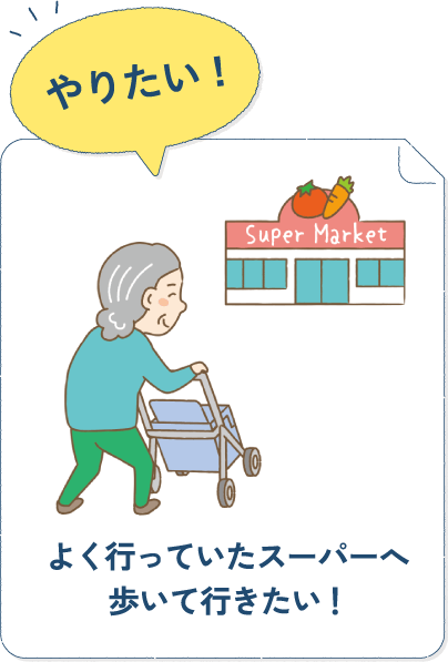 よく行っていたスーパーへ歩いて行きたい!